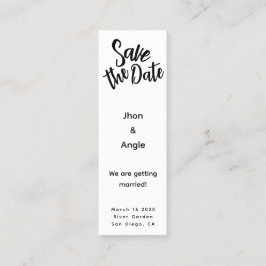 Mini Budget Wedding Save the Date QR Code Cards Telefonnummerkarte