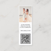 Mini Budget Wedding Save the Date QR Code Cards Telefonnummerkarte (Rückseite)