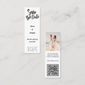 Mini Budget Wedding Save the Date QR Code Cards Telefonnummerkarte (Vorne/Hinten)