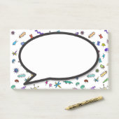 Mini Bugs und Mini Beasts Sprechblase Post-it Klebezettel (Auf Schreibtisch)