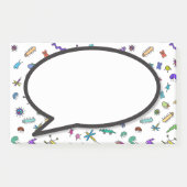 Mini Bugs und Mini Beasts Sprechblase Post-it Klebezettel (Vorderseite)