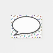 Mini Bugs und Mini Beasts Sprechblase Post-it Klebezettel (Vorderseite)