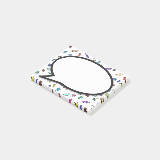 Mini Bugs und Mini Beasts Sprechblase Post-it Klebezettel (angewinkelt)