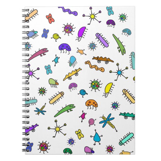 Mini Bugs und Mini Biester Notizblock (Vorderseite)