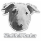Mini Bull Terrier Aufkleber (Vorderseite)