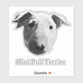 Mini Bull Terrier Aufkleber (Blatt)