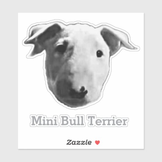 Mini Bull Terrier Aufkleber (Blatt)