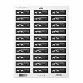 Mini Bull Terrier Hund Silhouetten mit Herz (Vorne)