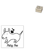 Mini Bull Terrier Individuelle Name Gummistempel (Stempel)