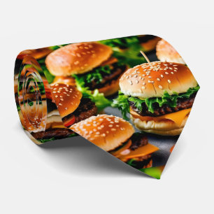 Mini Burger Neck Tie - Food Lover Krawatte