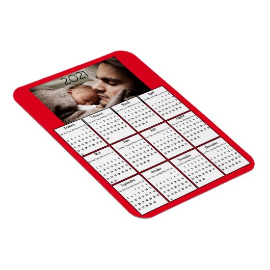 Mini Calendar Kühlschrank 2021 Magnet (Rechte Seite)