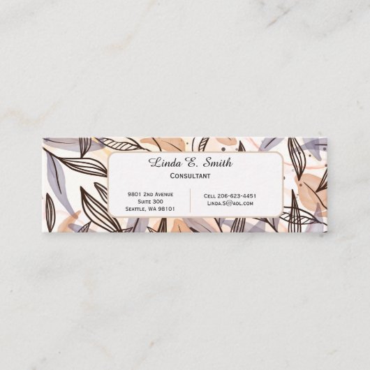 Mini Calling Card Telefonnummerkarte (Vorderseite)