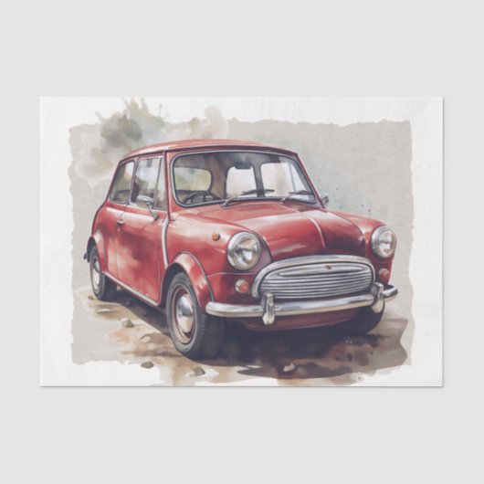 Mini Car Decoupage Seidenpapier (Vorderseite)