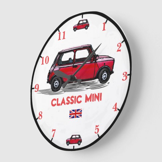 Mini Car Wall Clock Große Wanduhr (Winkel)
