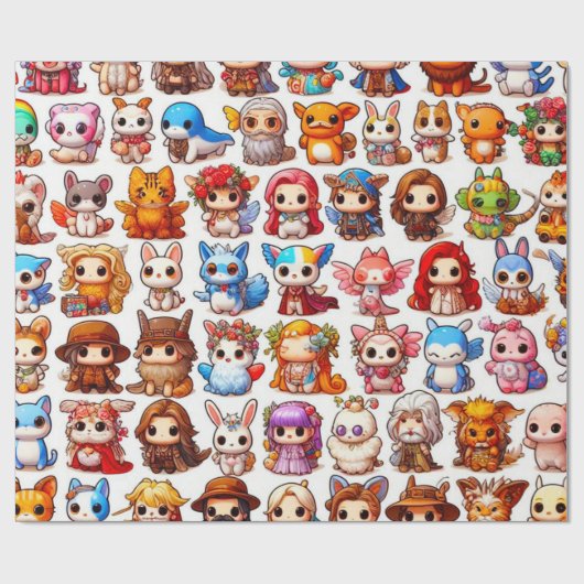 Mini-Cartoon-Wrapping-Papier Geschenkpapier (Flach)