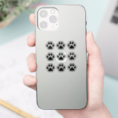 Mini Cat Paw druckt Schwarze Tierspuren Sticker (Telefon)