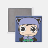 Mini Cat Woman Magnet (Vorderseite/Rückseite)