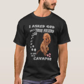 Mini Cavapoo Sprichwort Mama Cavadoodle Vater Prin T-Shirt (Vorderseite)