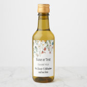 Mini Celebration Danke noch Leben Blumentropfen Weinetikett (Vorderseite)