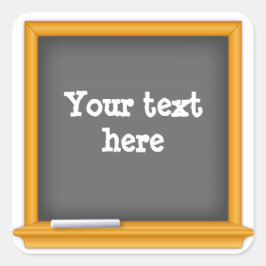 Mini Chalkboard-Klasse Quadratischer Aufkleber