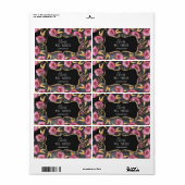 Mini Champagne Label Brautparty Favor Floral (Vorne)