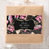 Mini Champagne Label Brautparty Gefallen Retro (Insitu)