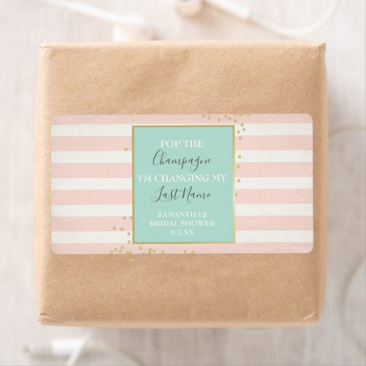 Mini Champagne Label Brautparty Gevor (Insitu)