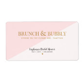 Mini Champagne Label Brunch & Bubbly Brautparty (Vorne)