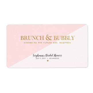 Mini Champagne Label Brunch & Bubbly Brautparty