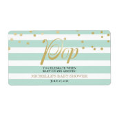 Mini Champagne Label Gender Neutral Baby Dusche (Vorne)