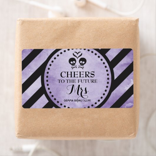 Mini Champagne Label Gothic Dusche Gefallen - Lila (Insitu)