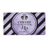 Mini Champagne Label Gothic Dusche Gefallen - Lila (Vorne)