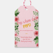 Mini-Champagner-Baby Geschenkanhänger (Vorderseite)