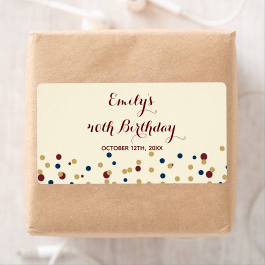 Mini Champagner Flasche Etikett Konfetti Geburtsta (Insitu)