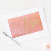 Mini-Champagner-Flaschenetikett, Etikett für Hochz Rechteckiger Aufkleber (Umschlag)