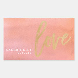 Mini-Champagner-Flaschenetikett, Etikett für Hochz Rechteckiger Aufkleber