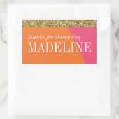 Mini-Champagner, Mini-Weinetikett, Brautparty Rechteckiger Aufkleber (Tasche)