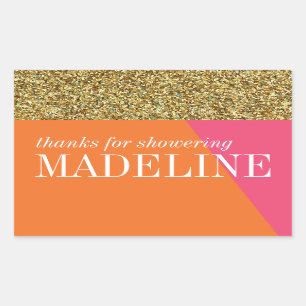 Mini-Champagner, Mini-Weinetikett, Brautparty Rechteckiger Aufkleber