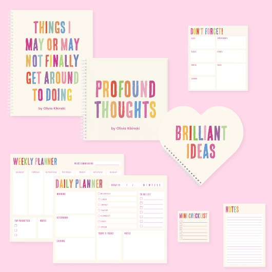 Mini Checklist farbenfroh Post-it Klebezettel