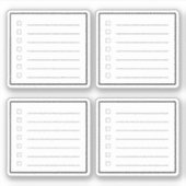 Mini Checklist Planner Aufkleber (Vorderseite)