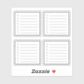 Mini Checklist Planner Aufkleber (Blatt)