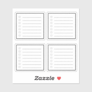 Mini Checklist Planner Aufkleber