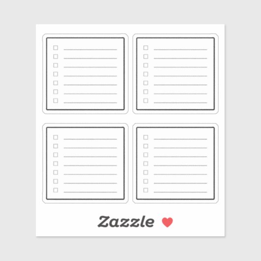 Mini Checklist Planner Aufkleber (Blatt)