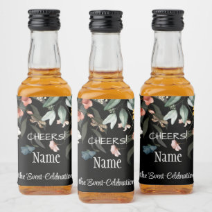 Mini Cheers Elegante Wasserfarbe Bläserne jedes Ma Alkoholflaschenetikett