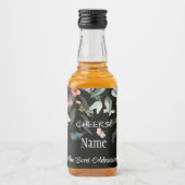 Mini Cheers Elegante Wasserfarbe Bläserne jedes Ma Alkoholflaschenetikett (Vorderseite)