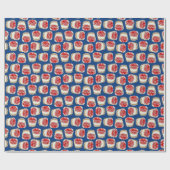 Mini Cherry Cheesecakes - Blaues Umschlagpapier Geschenkpapier (Flach)