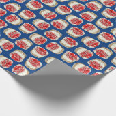 Mini Cherry Cheesecakes - Blaues Umschlagpapier Geschenkpapier (Ecke)