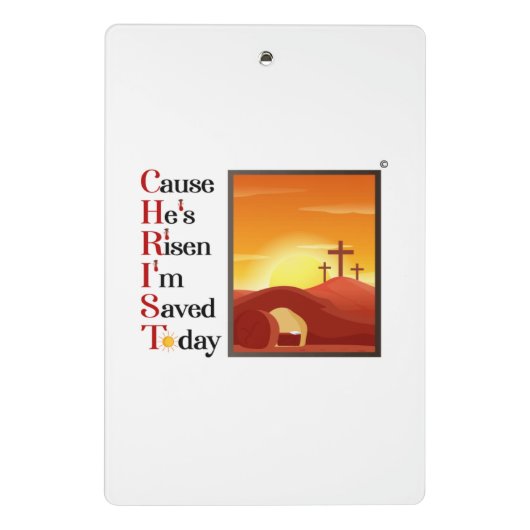 Mini Christ Akronym Clipboard Mini Klemmbrett (Rückseite)