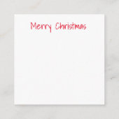 Mini Christmas Card Begleitkarte (Rückseite)
