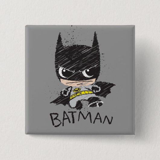 Mini Classic Batman Sketch Button (Vorderseite)